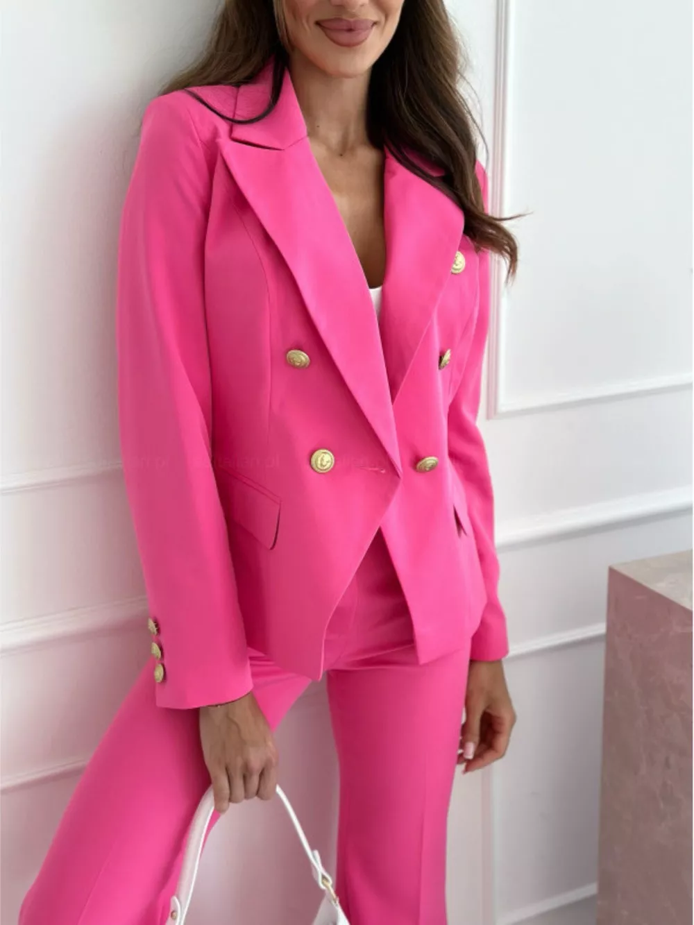 Double-Breasted Long Sleeve Blazer, image 2