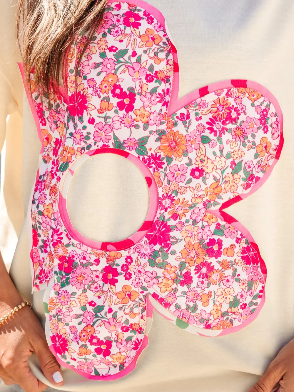 Floral Half Sleeve Oversized Top, image 8