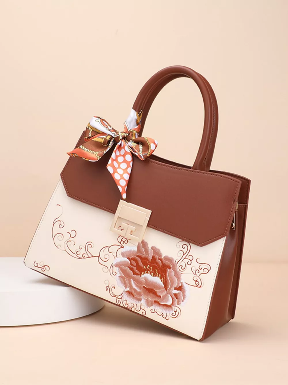 Floral Top Handle Handbag, image 2
