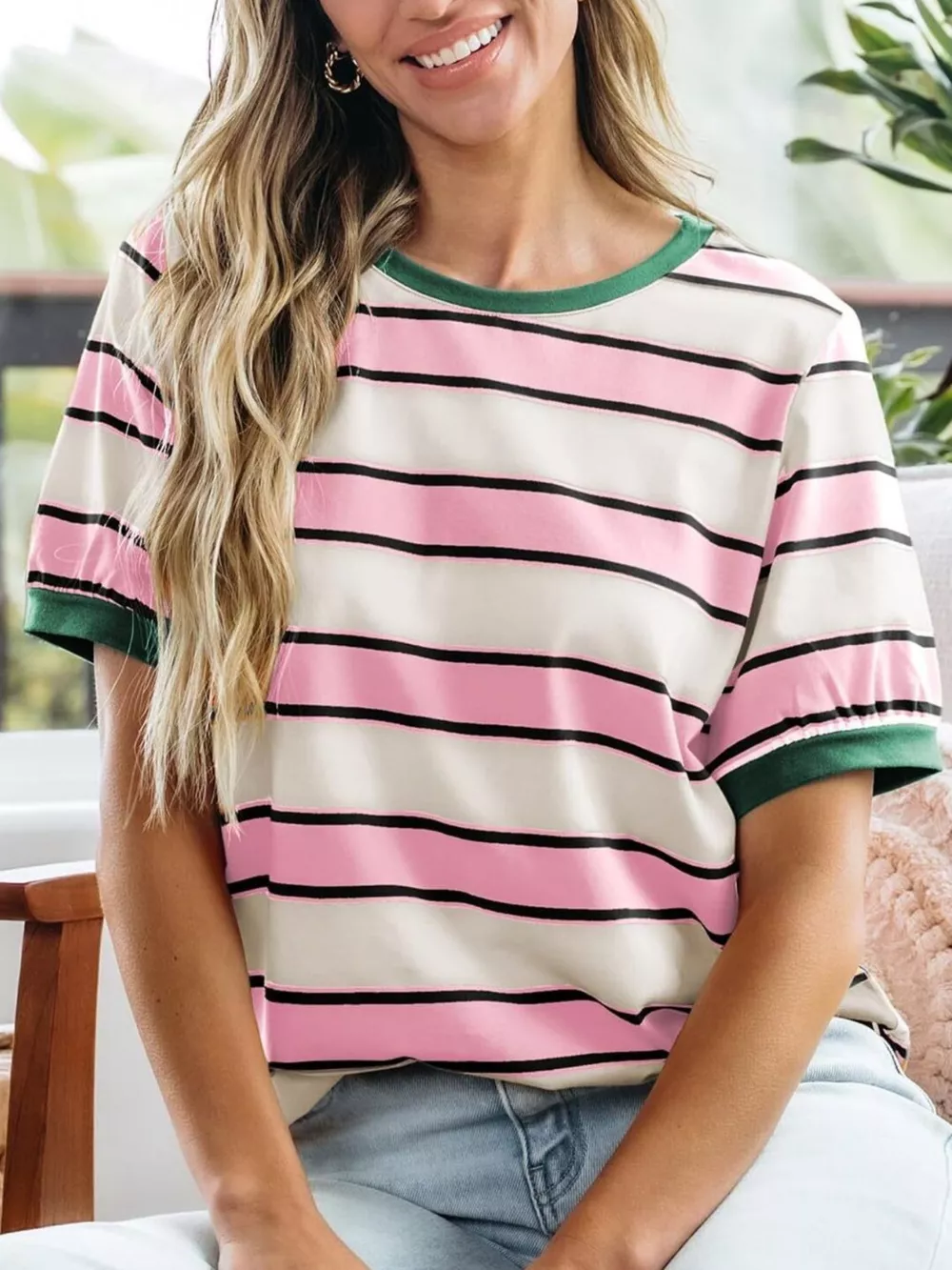 Striped Crew Neck T-Shirt, image 11