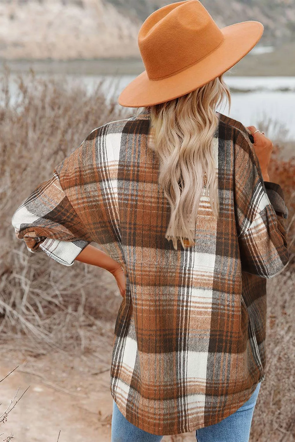 Plaid Button Up Shacket, image 5