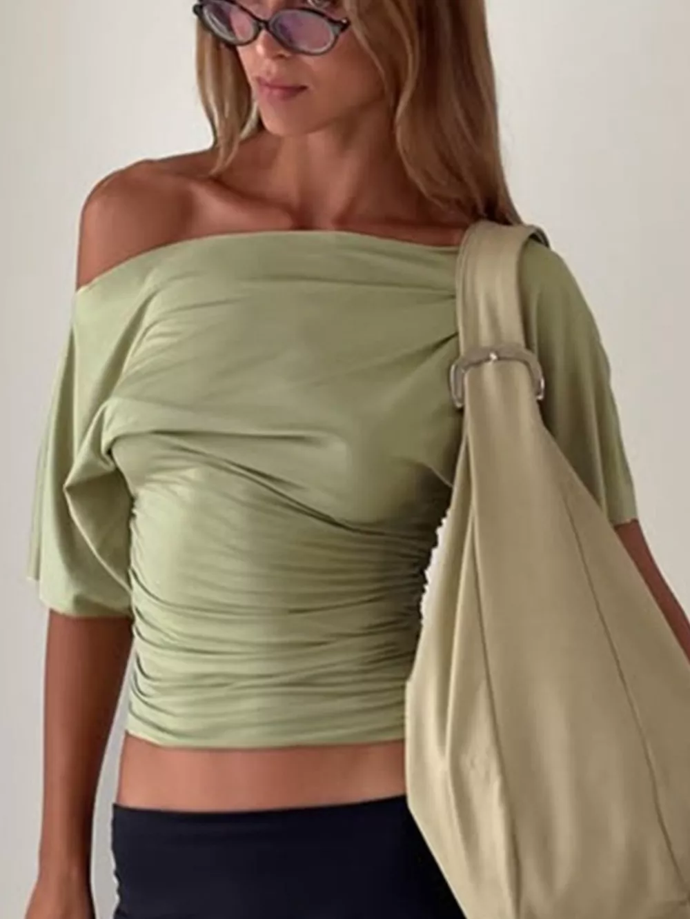 One Shoulder Short Sleeve T-Shirt, image 7