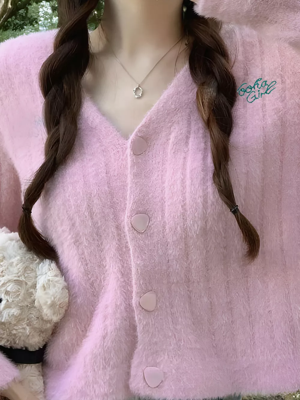 Button Up Ribbed Knit Cardigan, image 4