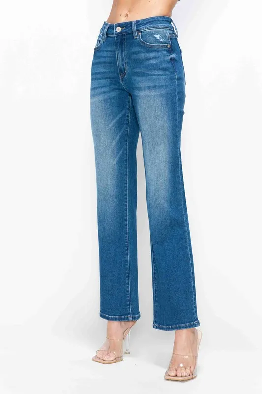 Full Size Cat's Whiskers High Rise Straight Jeans, image 13
