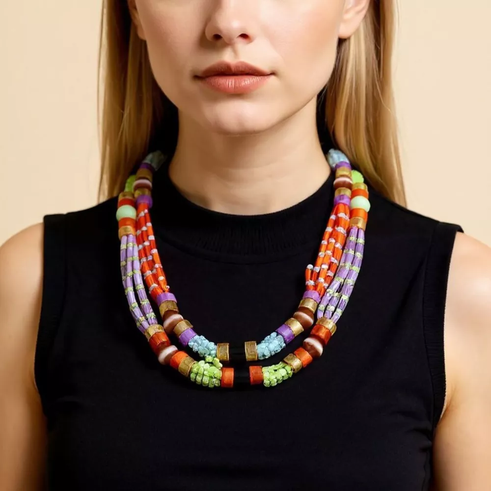 2 Piece Artificial Crystal Bead Necklace, image 3