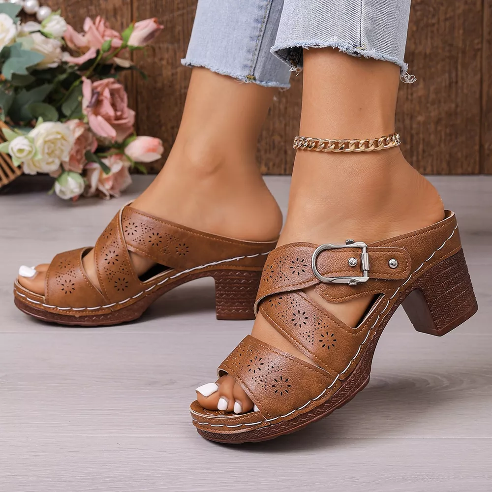 Open Toe Block Heels Sandals, image 8