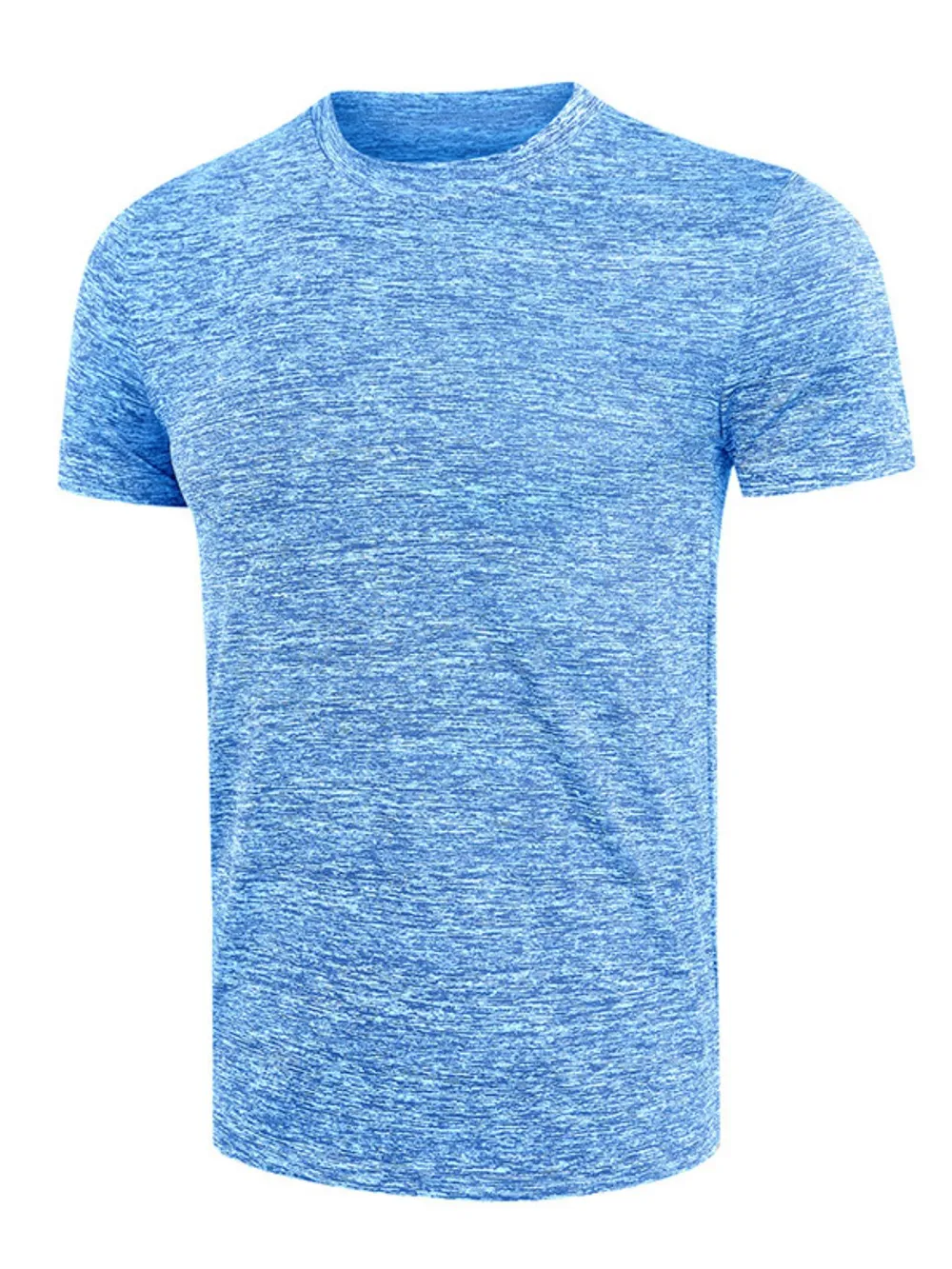 Men's Heathered Casual Round Neck T-Shirt, image 7