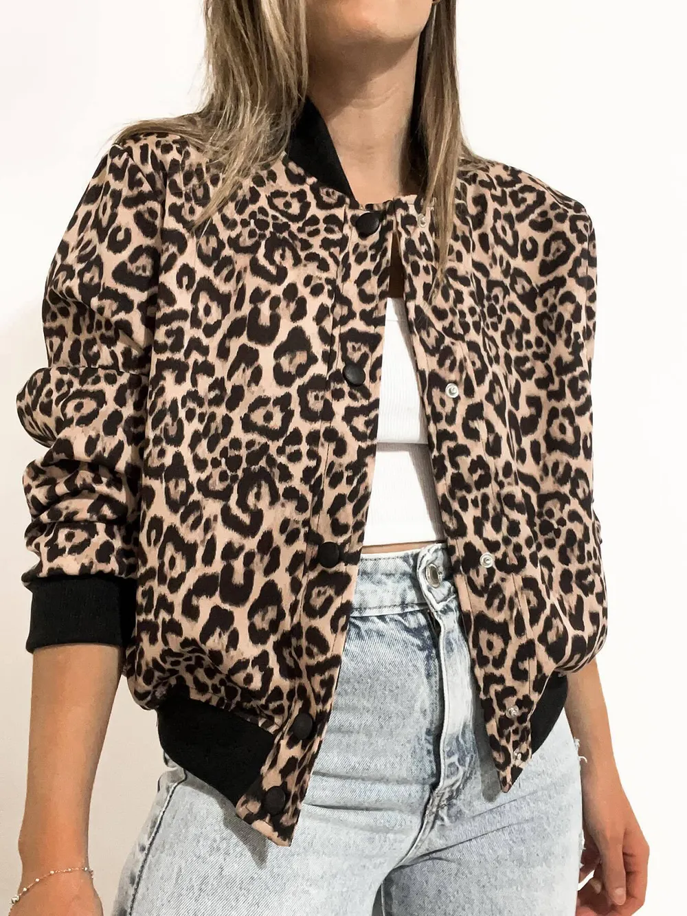 Pocketed Snap Down Baseball Collar Jacket, image 20
