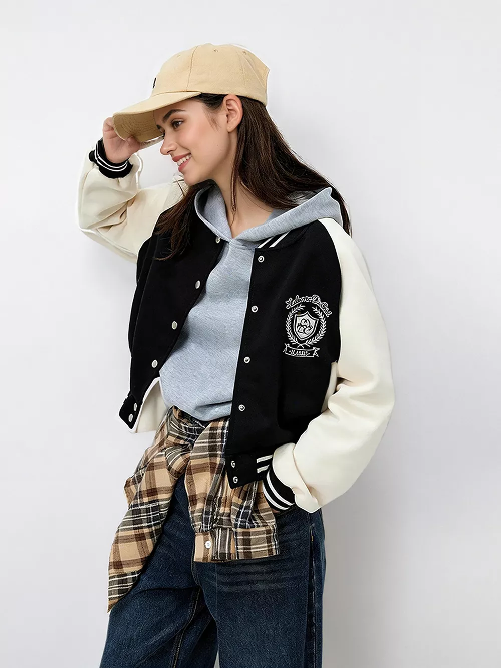 Contrast Sleeve Snap Down Jacket, image 2
