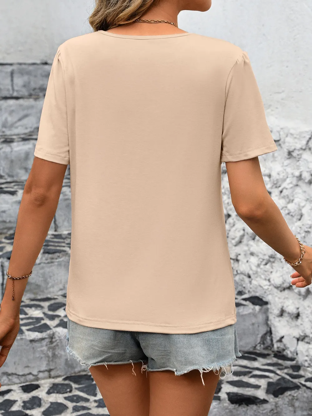 Round Neck Short Sleeve Top, image 3