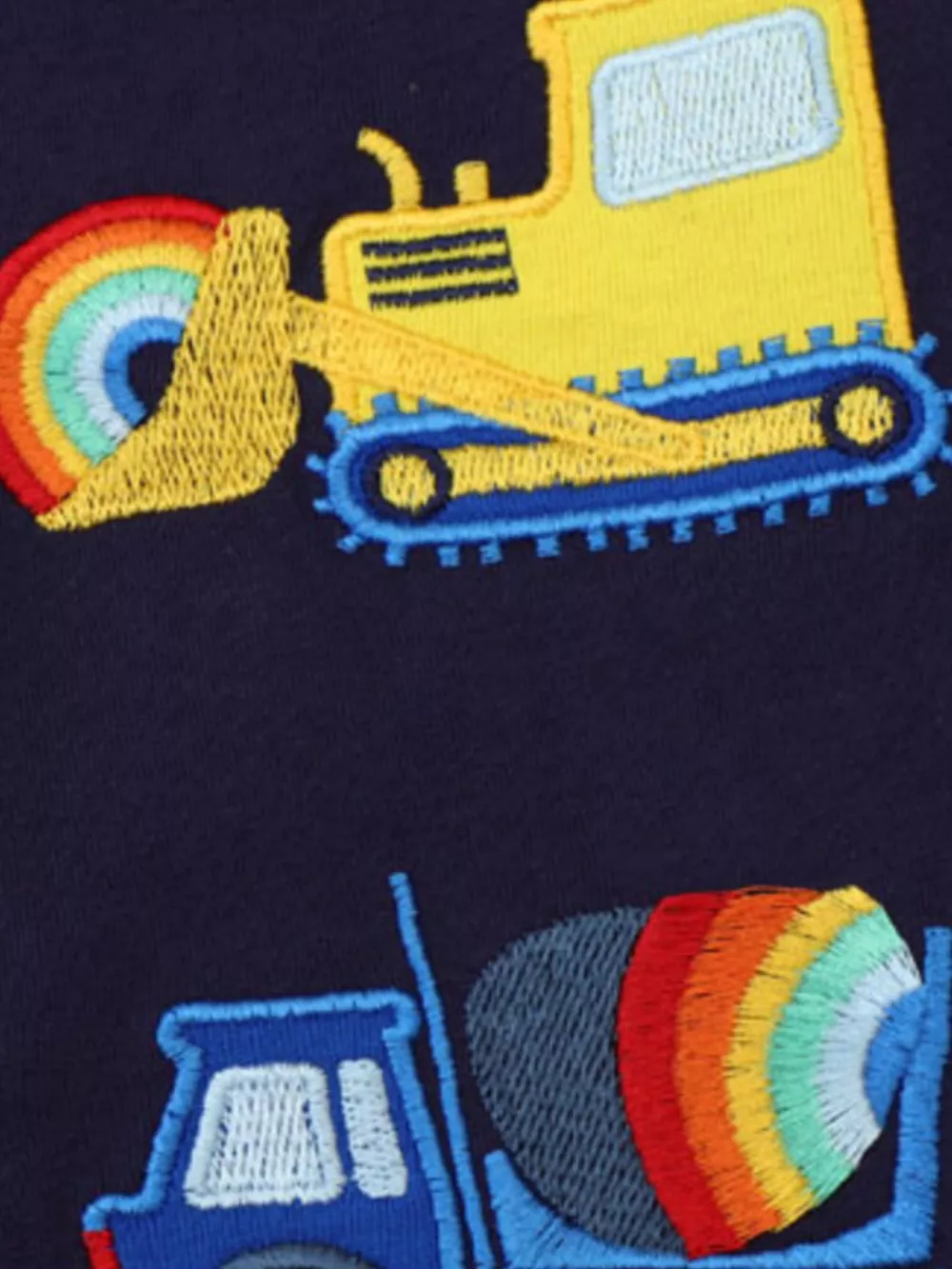 Children's Construction Vehicle Embroidered T-Shirt, image 2