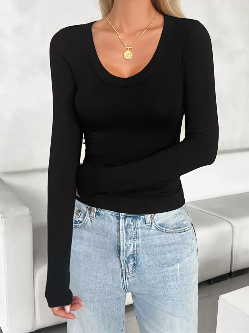 Slim Fit Long Sleeve T-Shirt, image 11