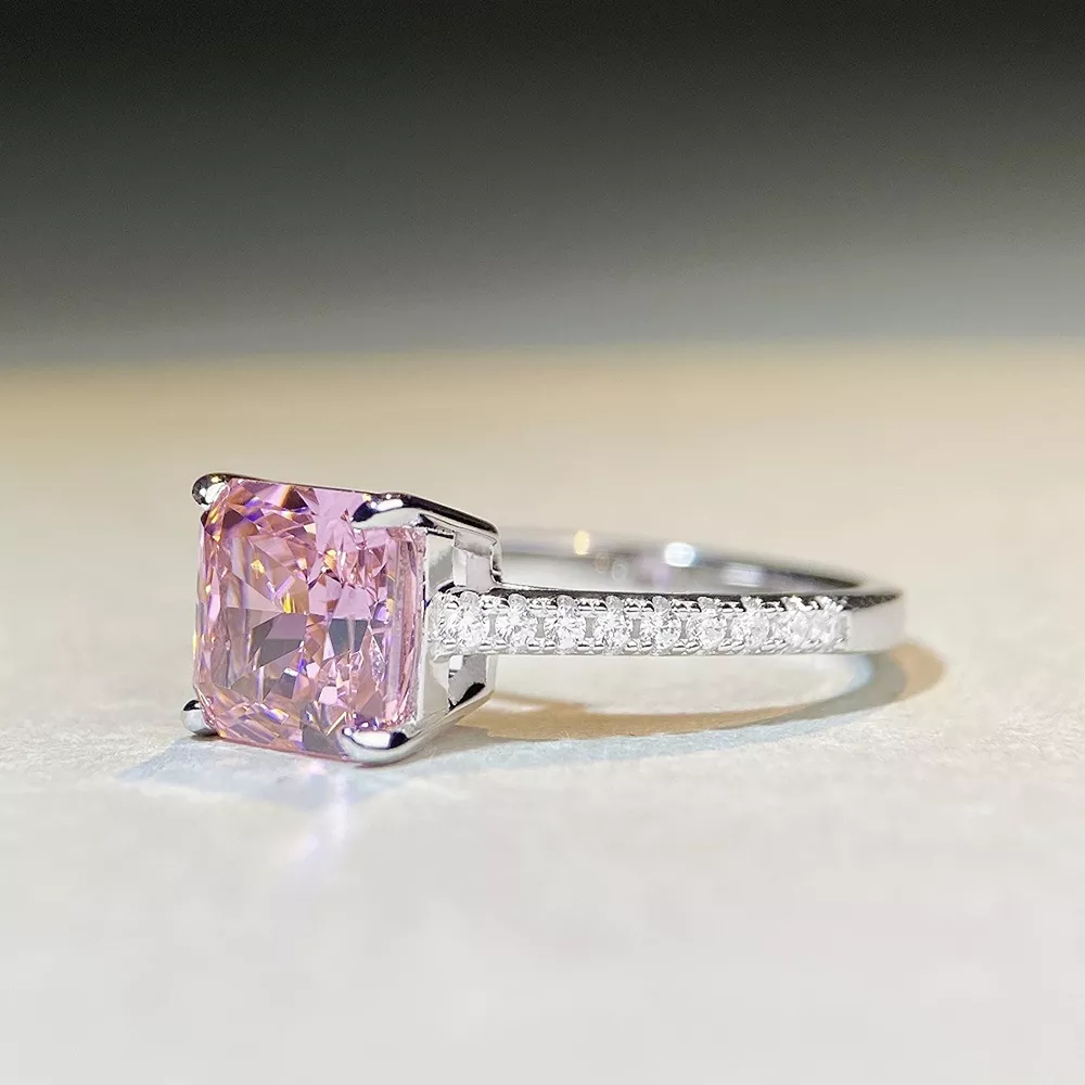 925 Sterling Silver Zircon Square Ring, image 3