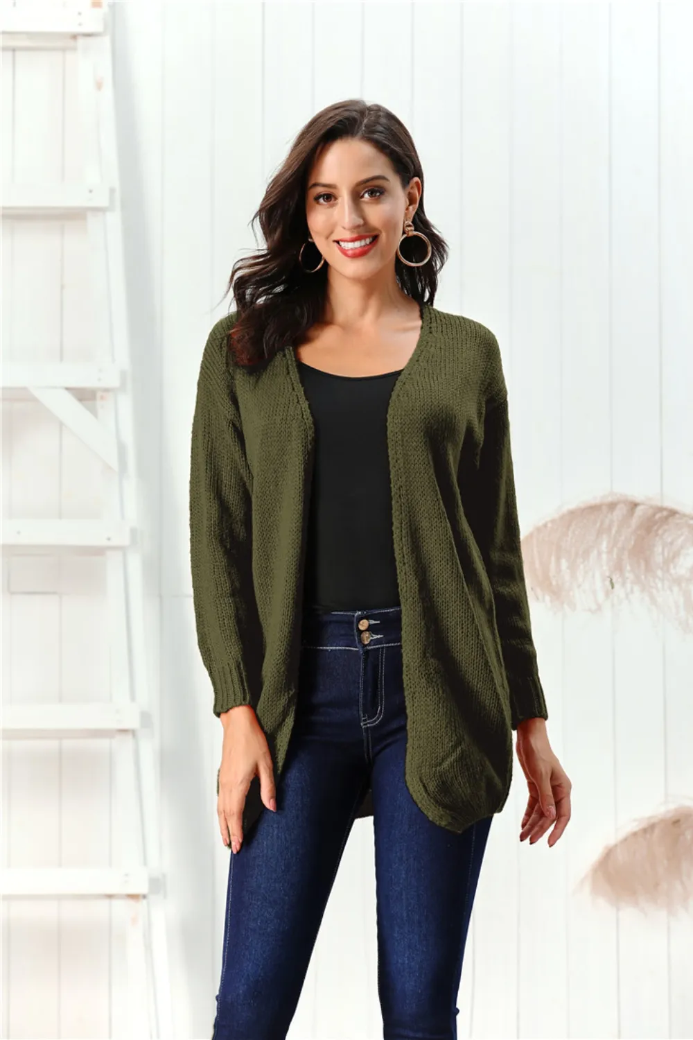 Open Front Long Sleeve Cardigan, image 9