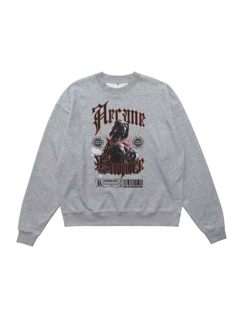 Men's Gothic Graphic Crewneck Sweatshirt, image 3