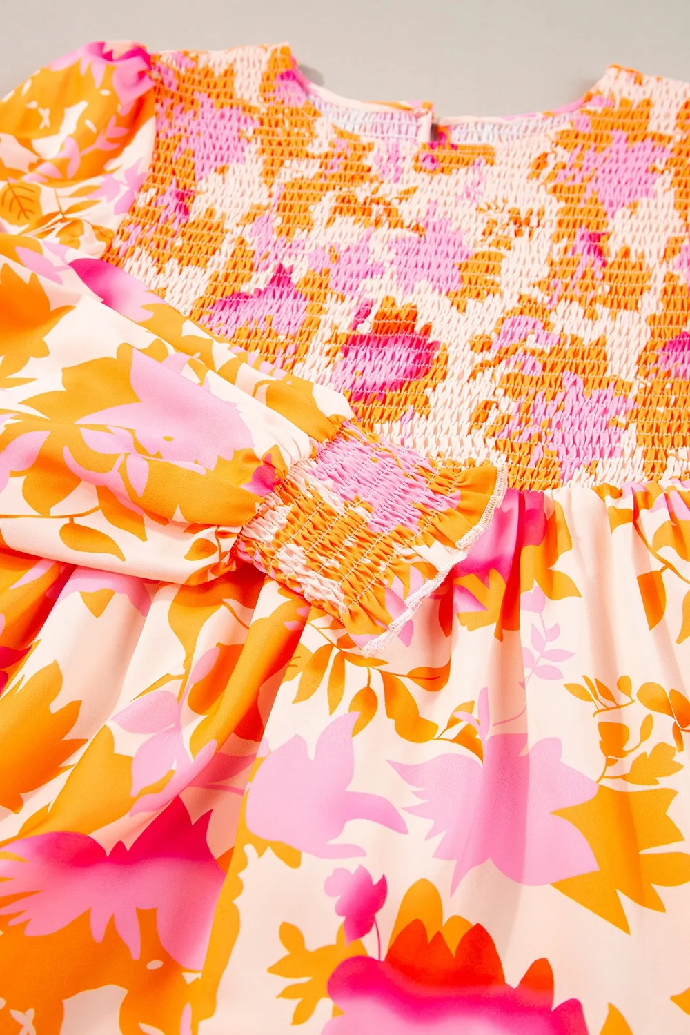Frill Printed Long Sleeve Mini Dress, image 7