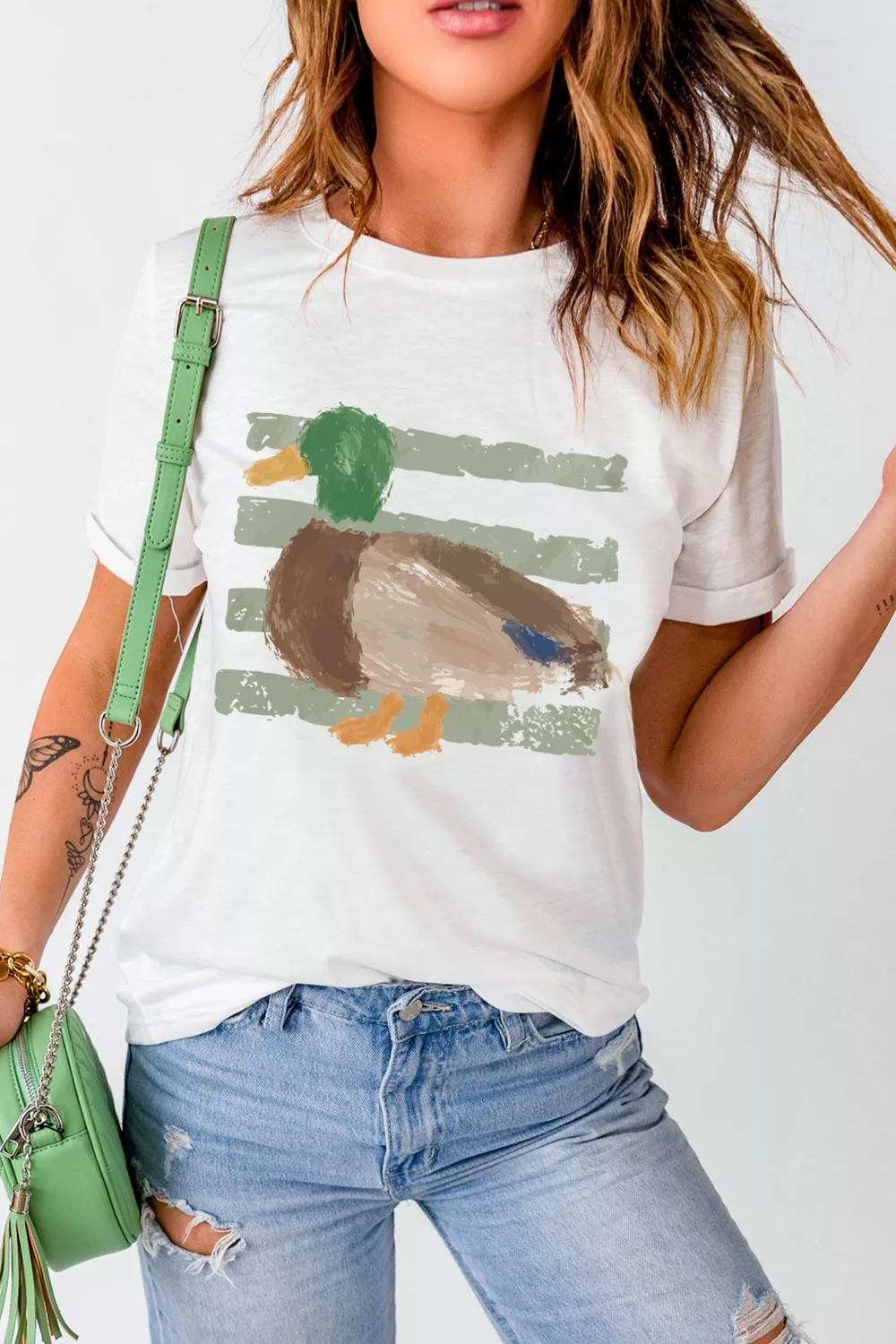 Western Duck Graffiti Graphic T-Shirt, image 4