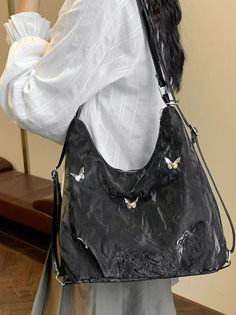 Butterfly Lightweight Shoulder Bag, image 9