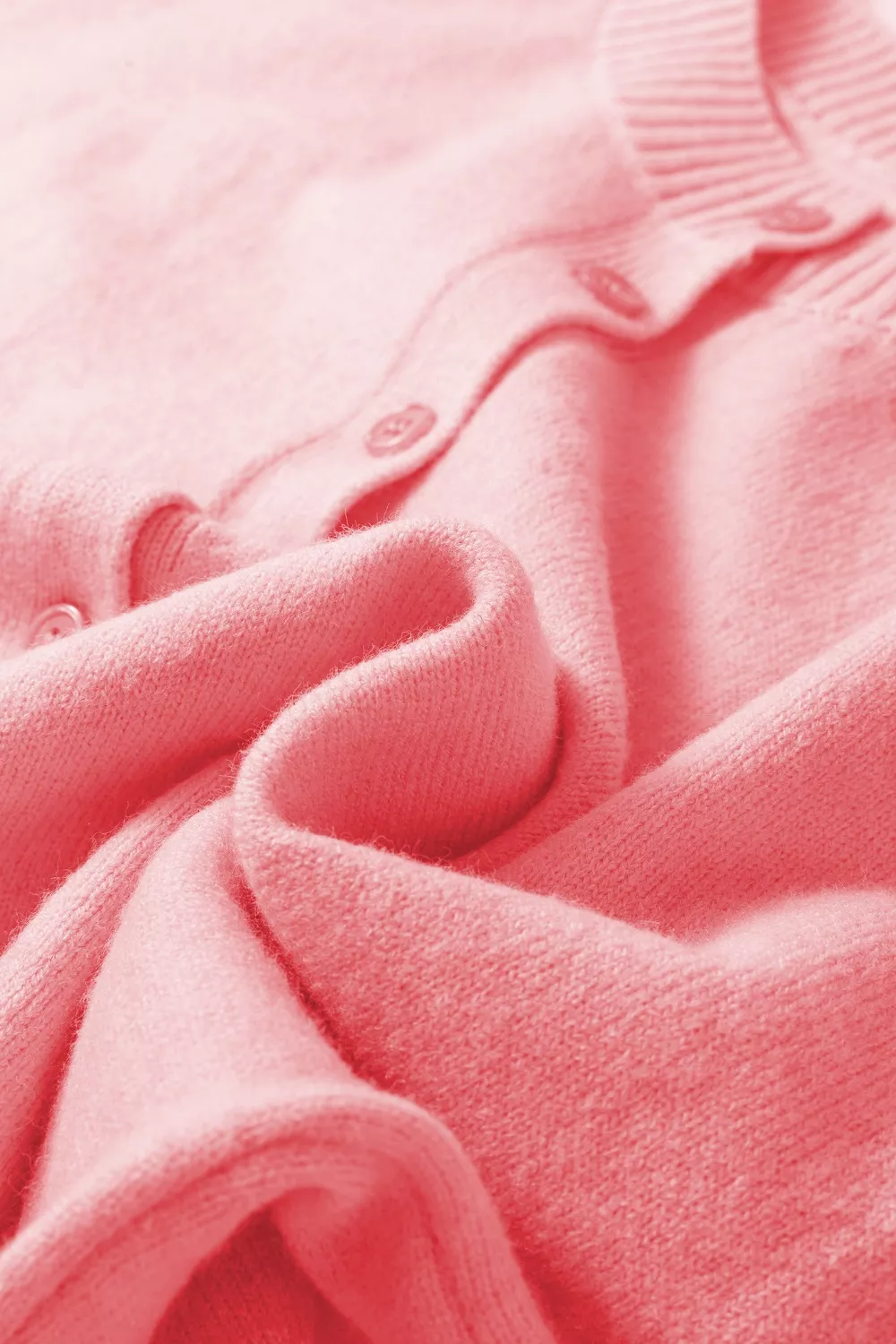 Blossom 3/4 Sleeve Boxy Knit Button Down Sweater Cardigan, image 8