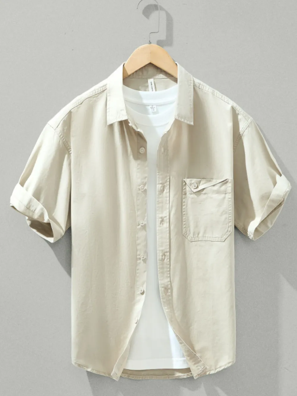Men's Plus Size Button Up Long Sleeve Shirt