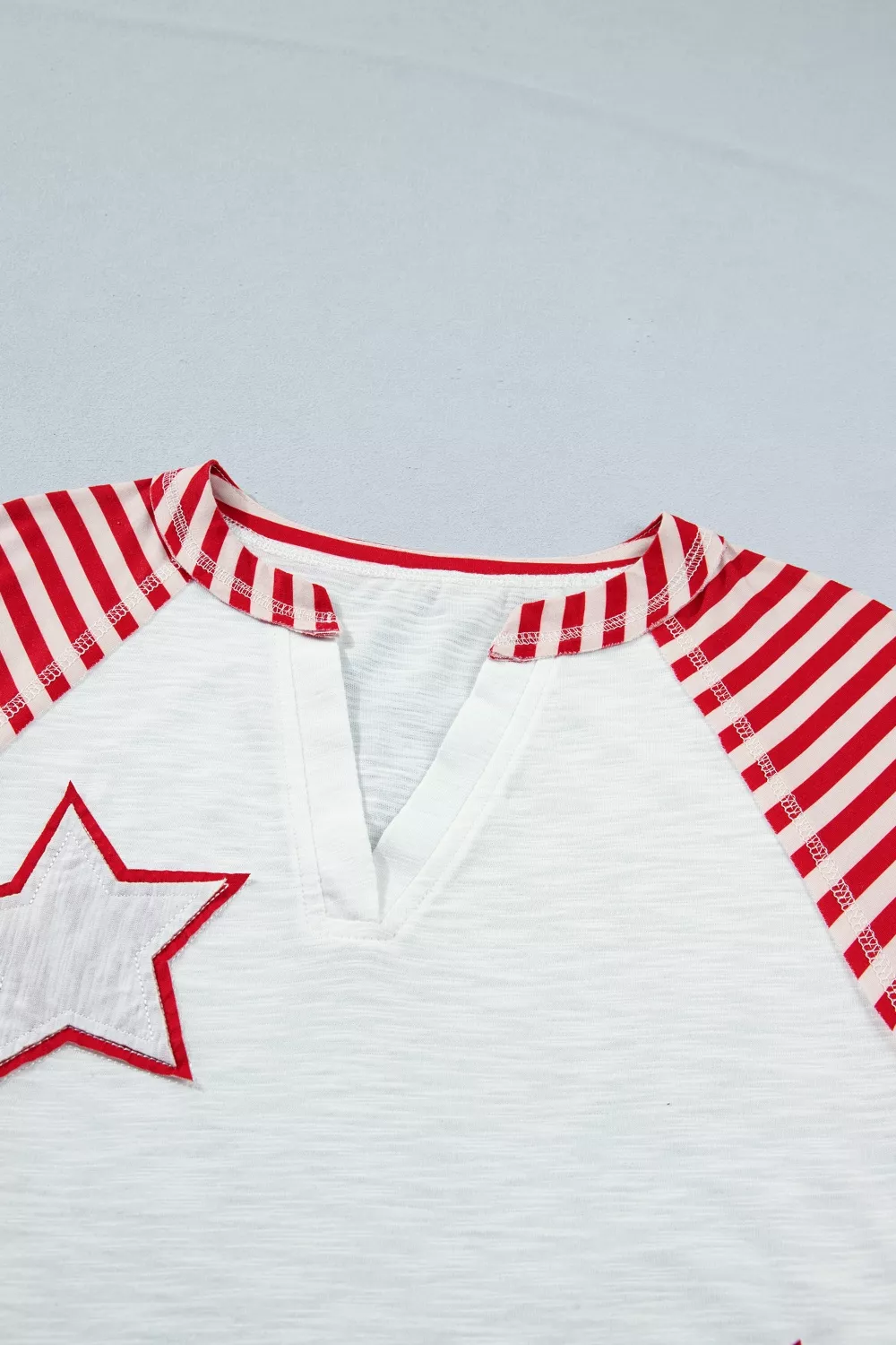 Star Detail Flag Inspired Short Sleeve Top, image 4