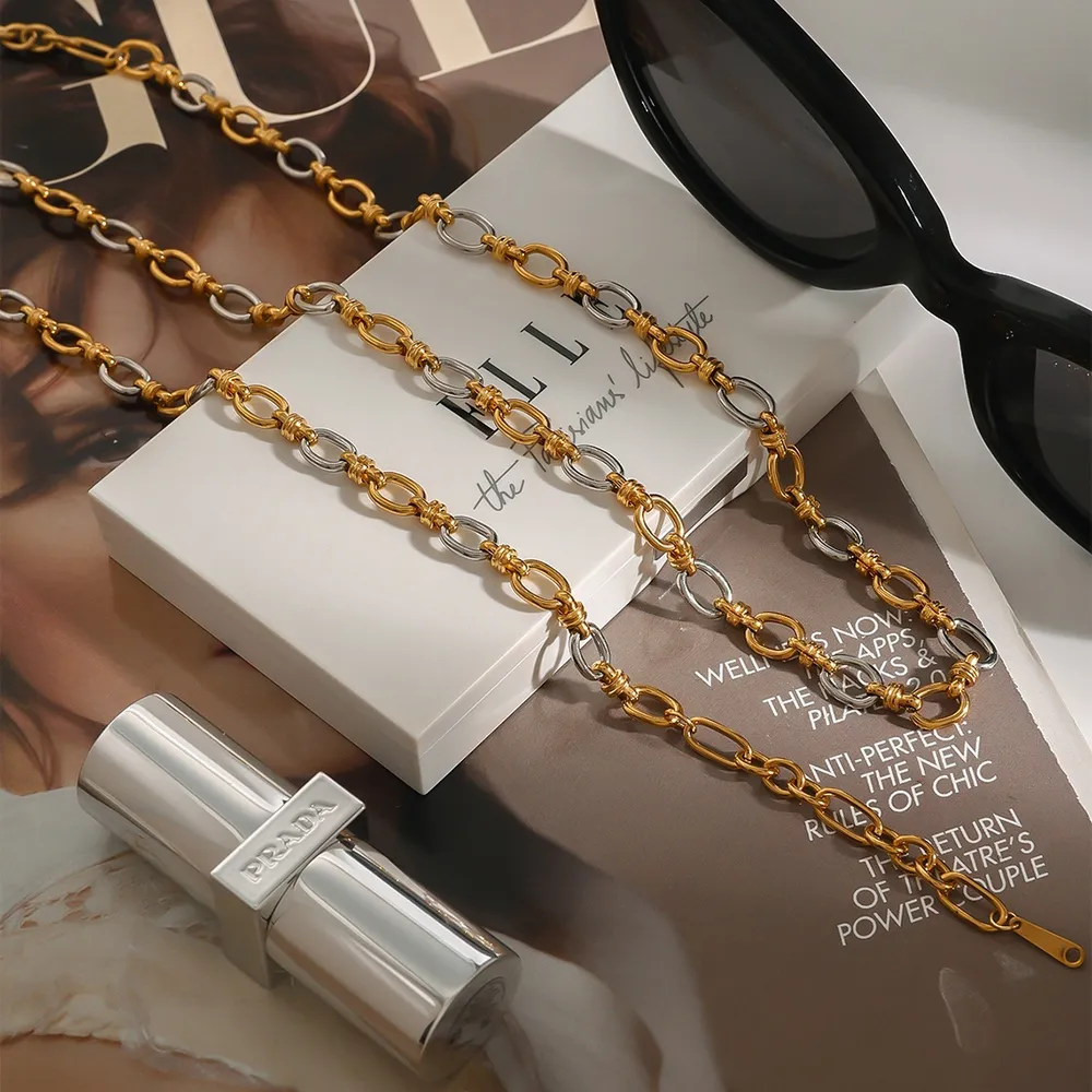 Two-Tone Chain Link Jewelry Set, image 7