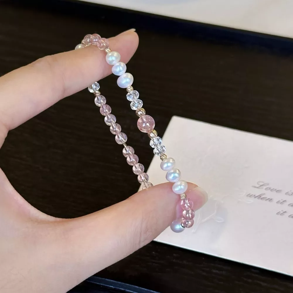 Pearl & Crystal Beaded Bracelet, image 2