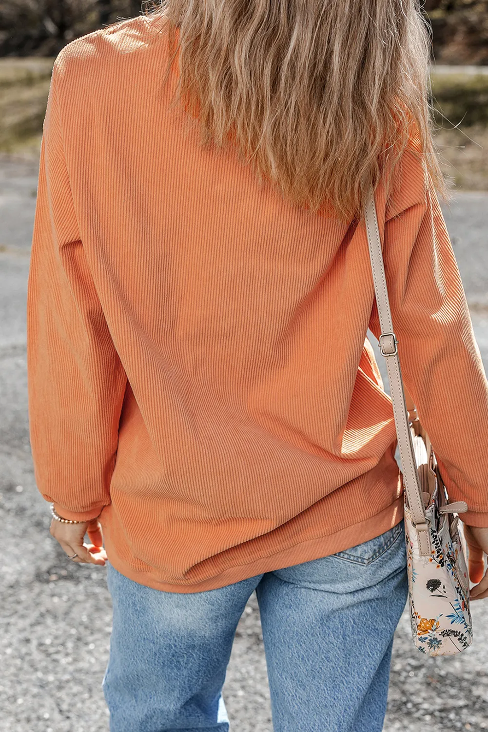 THANKFUL Round Neck Long Sleeve Sweatshirt, image 3