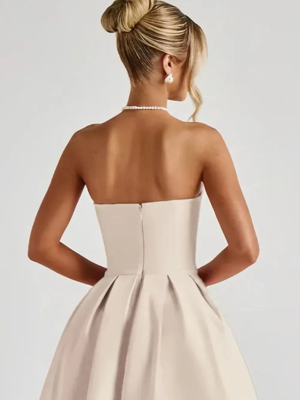Solid Color Tube Midi Dress, image 13