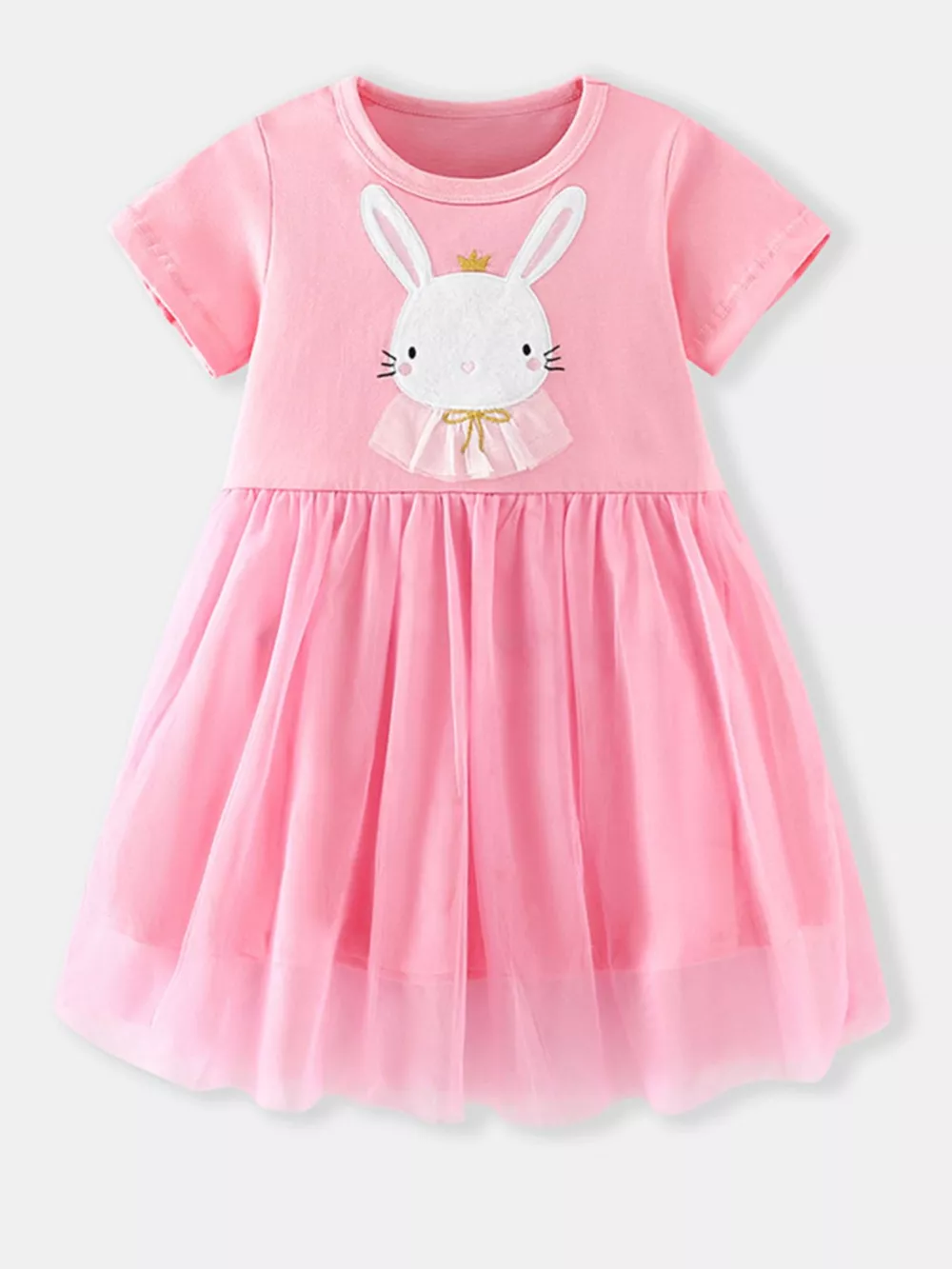 Children's Bunny Applique Tulle Layered Dress, image 2
