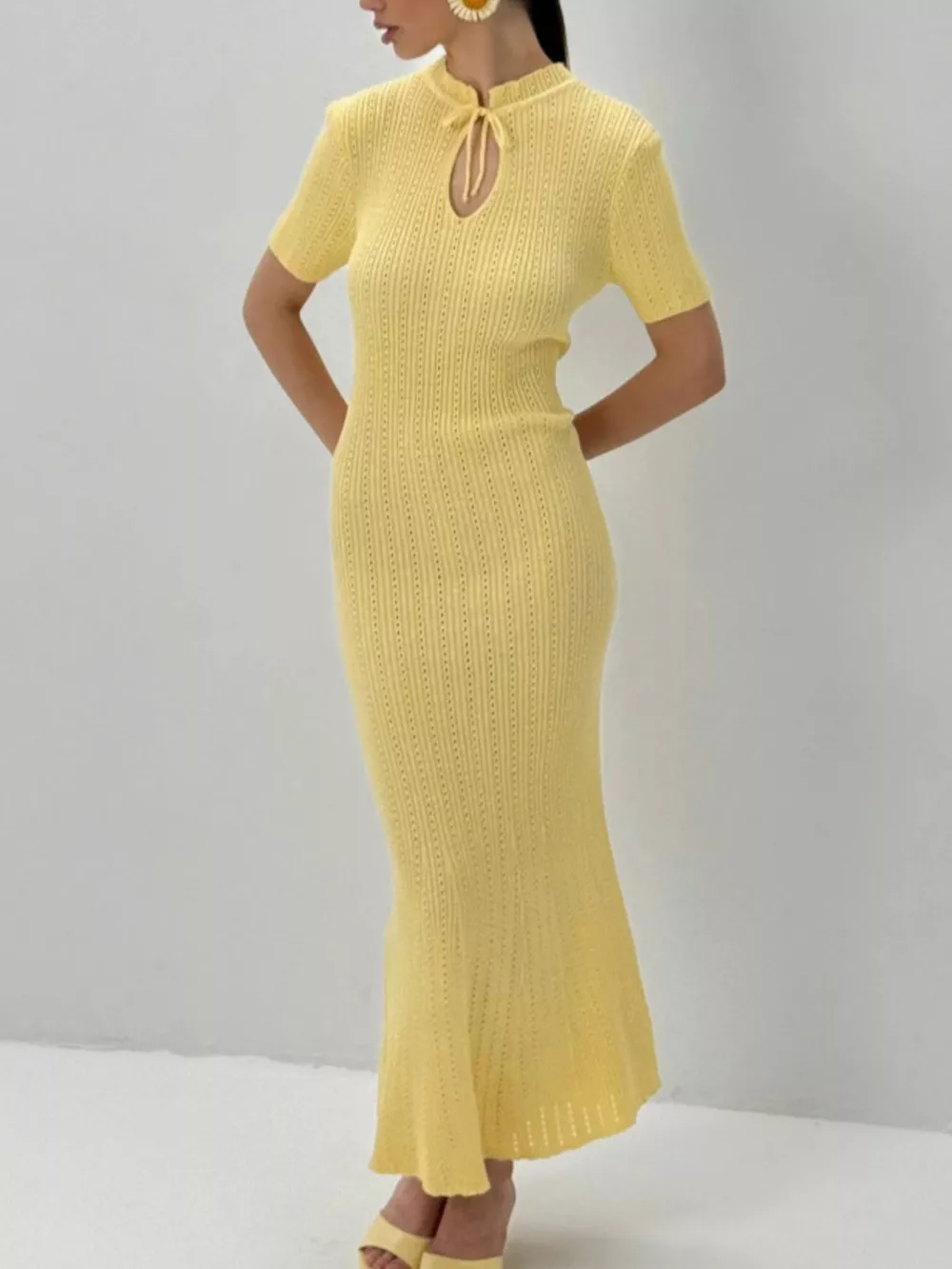 Short Sleeve Knitted Mermaid Dress, image 12