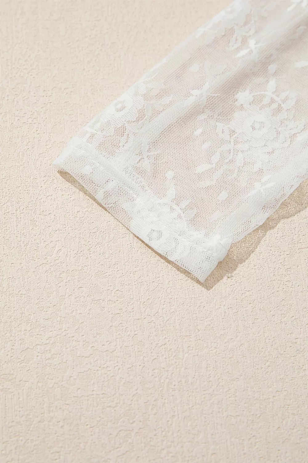 Lace Mesh Long Sleeve Top, image 8