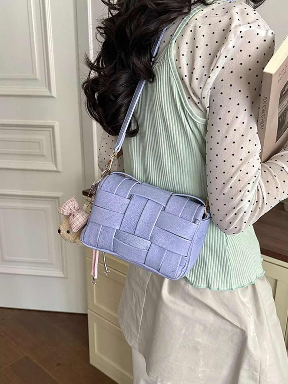 Woven Texture Crossbody Bag, image 2