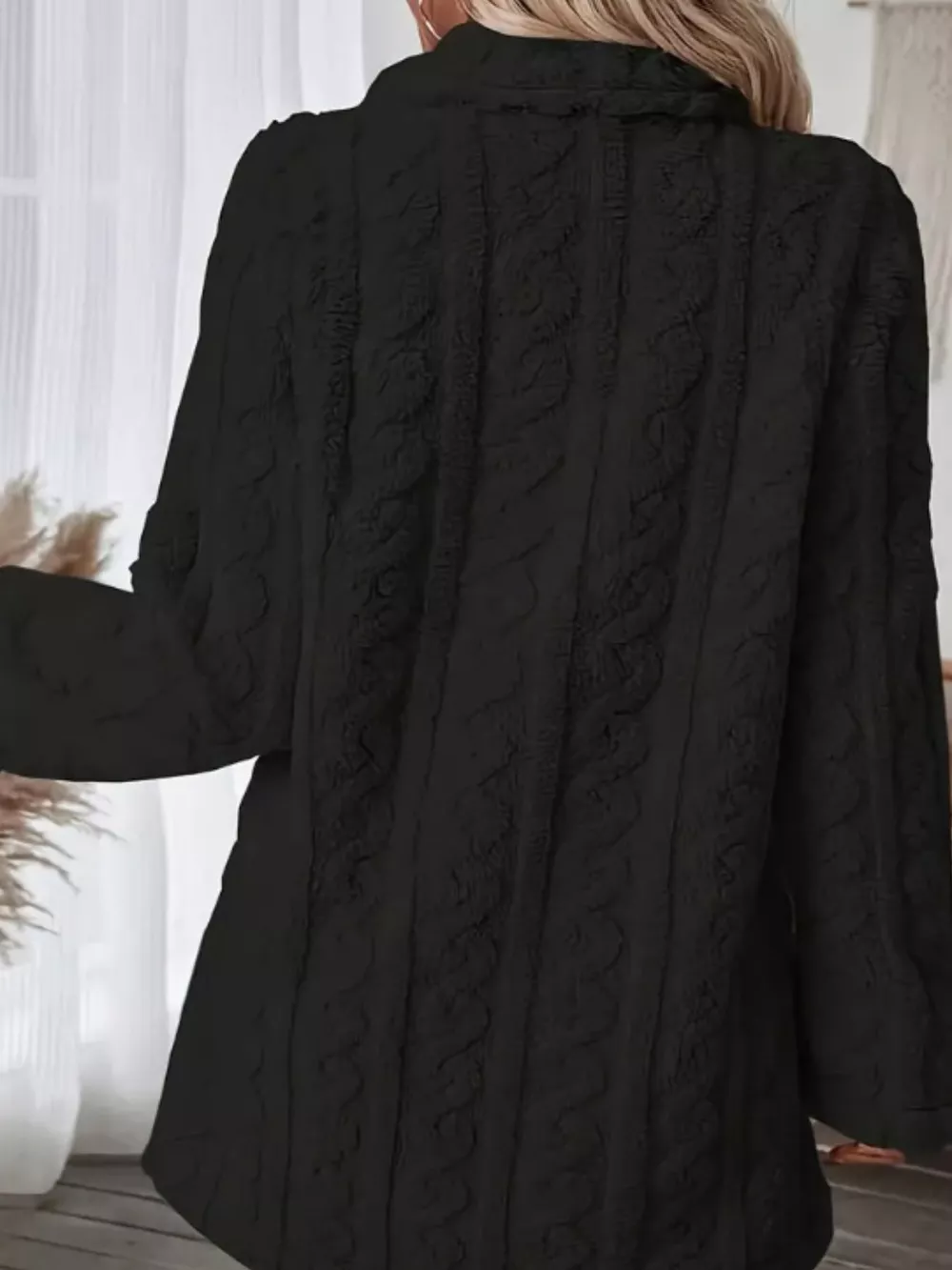 Cozy Faux Shearling Double-Breasted Outerwear, image 4