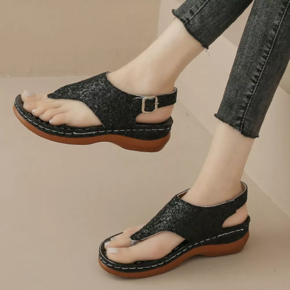 Toe Post Wedge Sandals, image 8