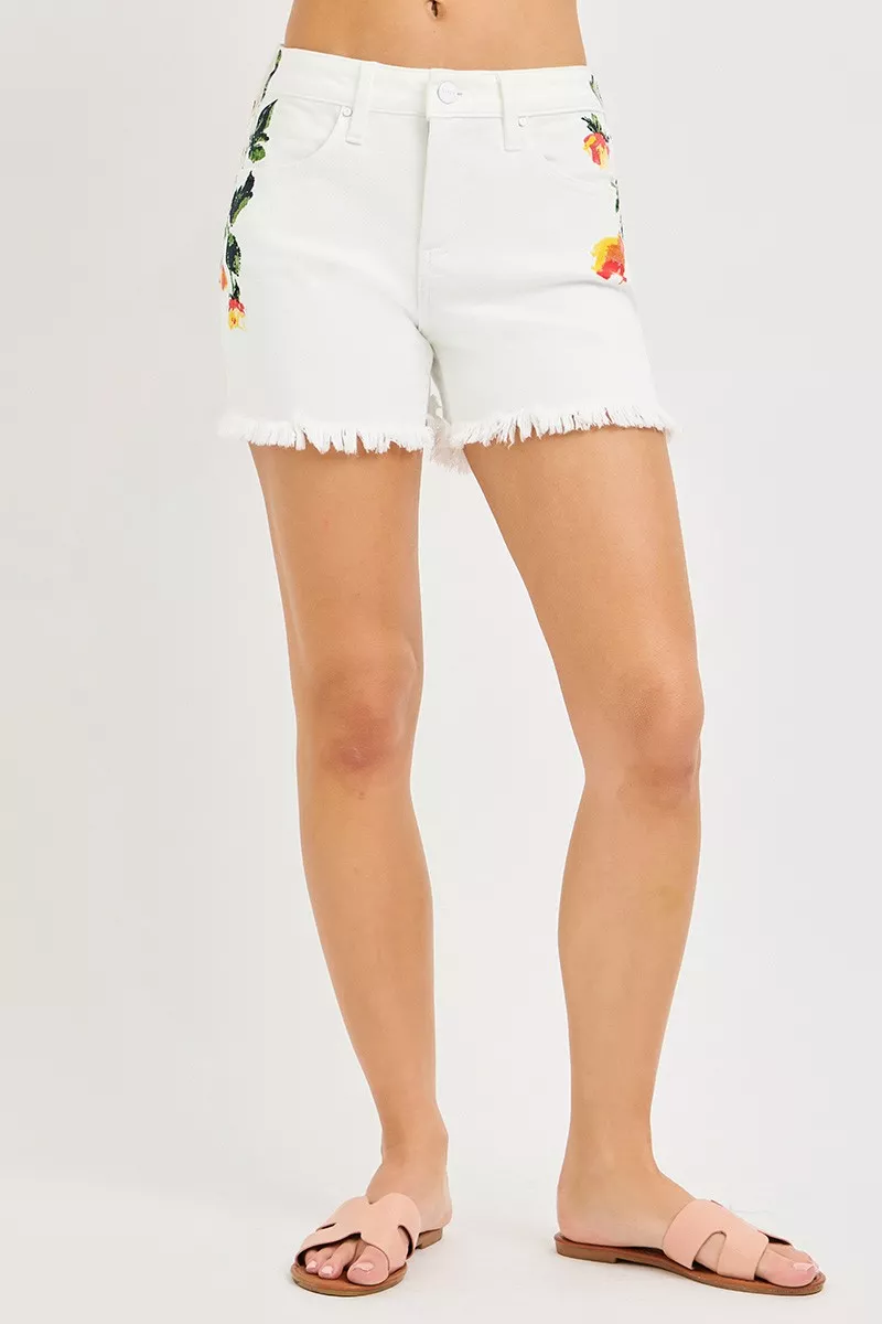 Tummy Control High Rise Flower Printed Shorts, image 2