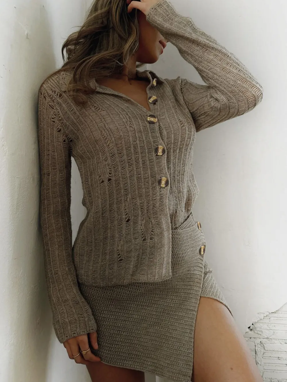 Button Up Long Sleeve Cardigan, image 4