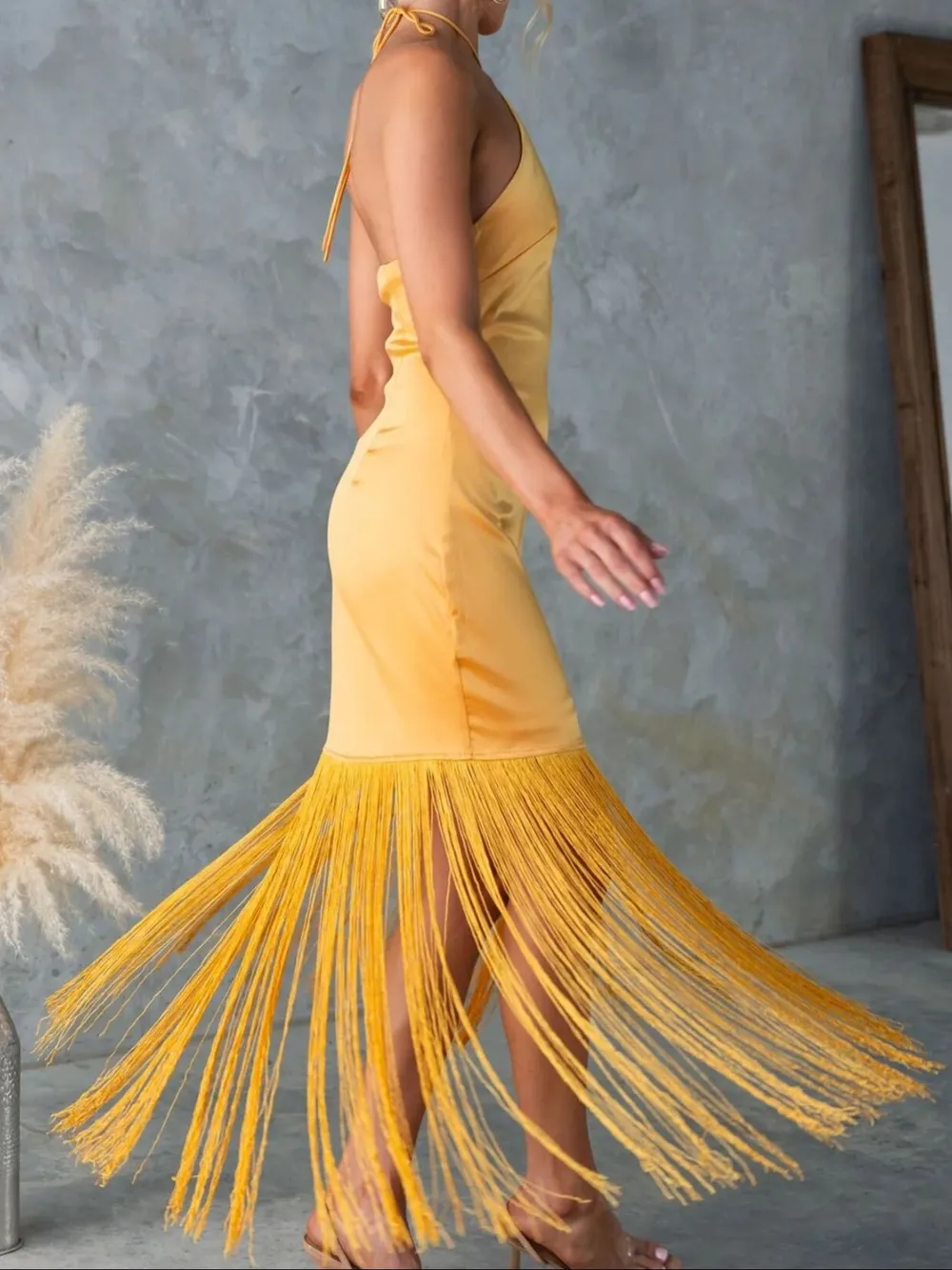 Fringe Halter Neck Dress, image 10