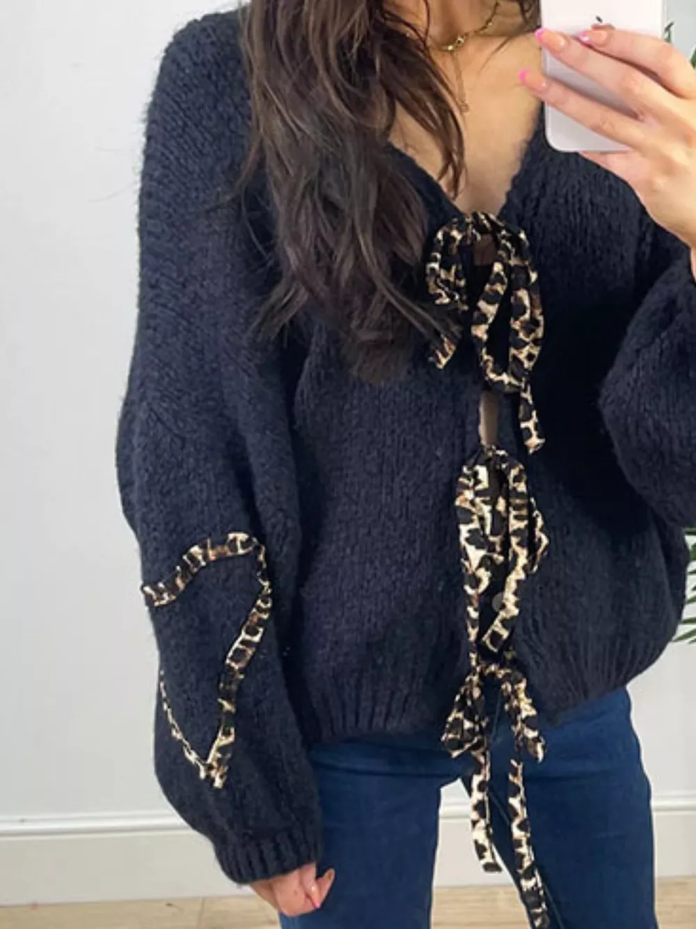 Tie Front Long Sleeve Sweater, image 18