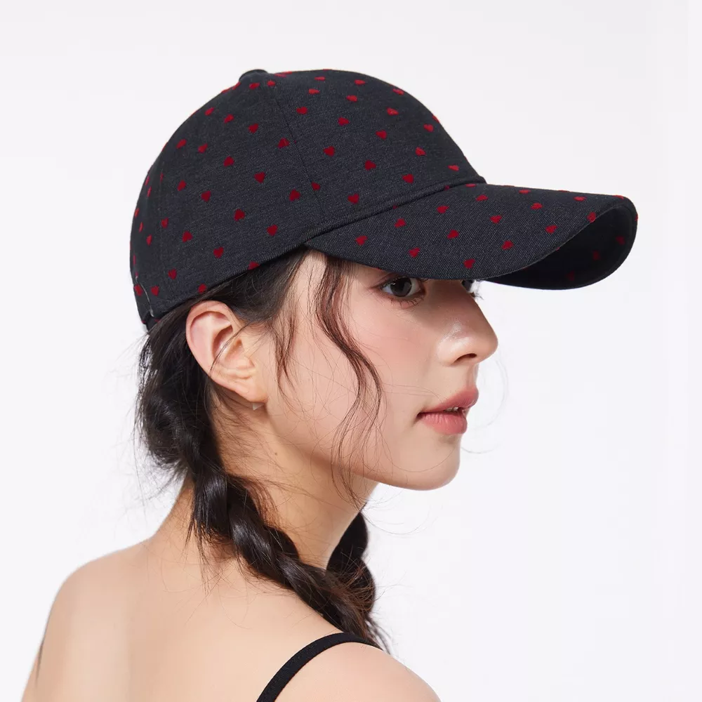 Heart-Patterned Casual Baseball Cap