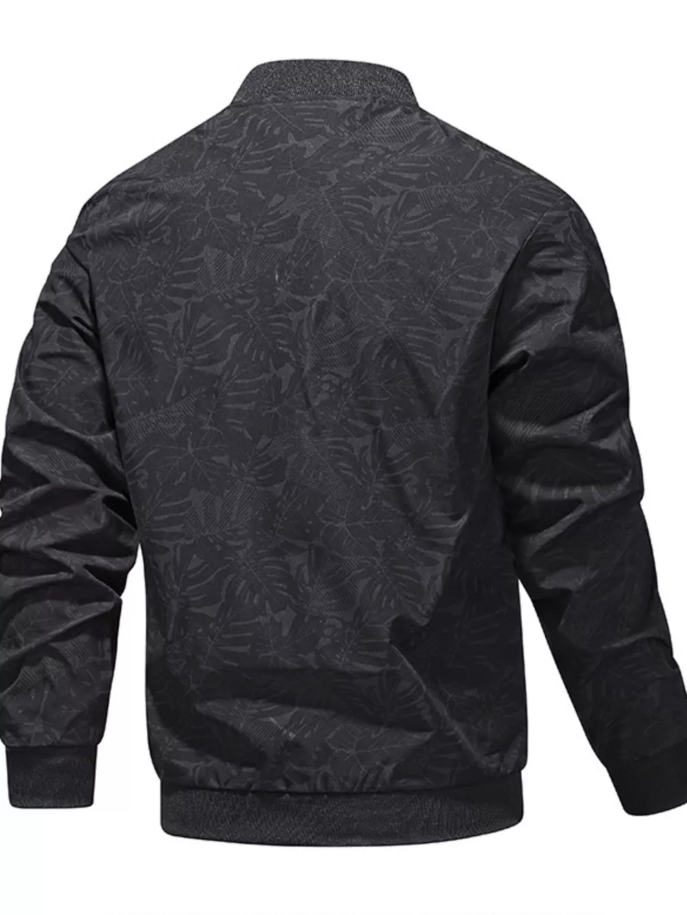 Men's Plus Size Zip Up Lightweight Bomber Jacket, image 5