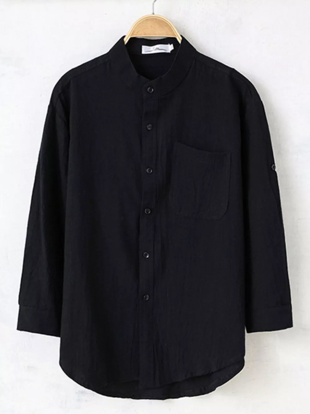 Men's Plus Size Casual Loose Fit Button Up Shirt, image 2
