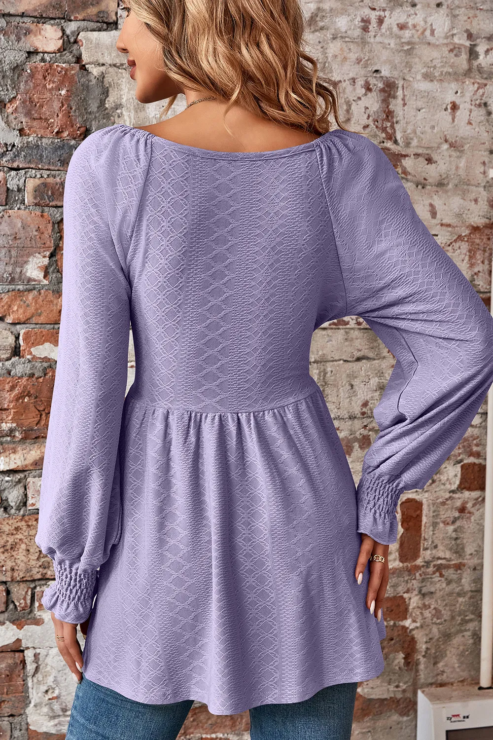 Peplum V-Neck Long Sleeve Blouse, image 19