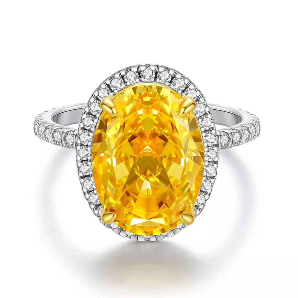 925 Sterling Silver Zircon Round Ring, image 2