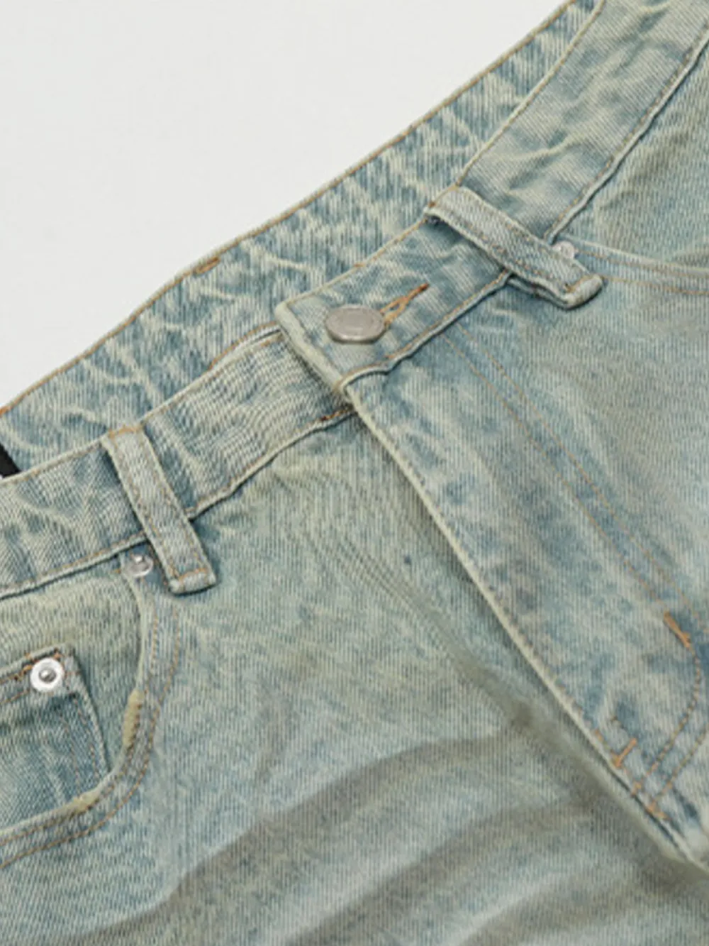 Men's Vintage Washed Wide Leg Jeans, image 6