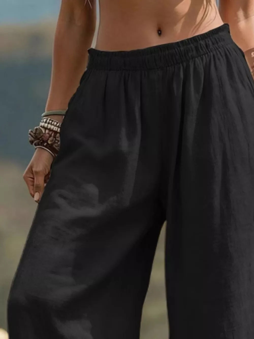 Full Size Bohemian Wide-Leg Pants Plus Size, image 8
