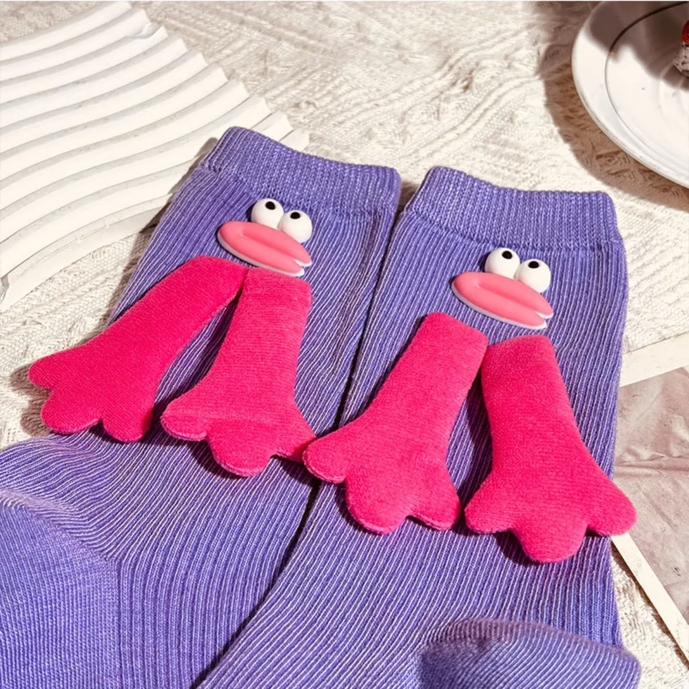 Cartoon Ribbed Knit Crew Socks, image 6