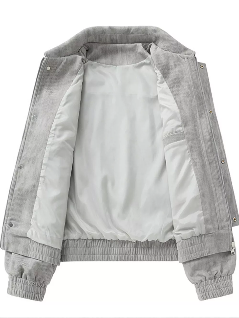 Men's Plus Size Casual Corduroy Snap-Down Jacket, image 3
