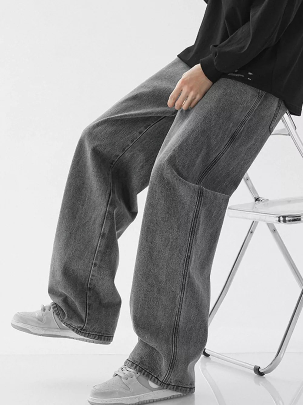 Men's Full Size Wide Leg Jeans Plus Size, image 2
