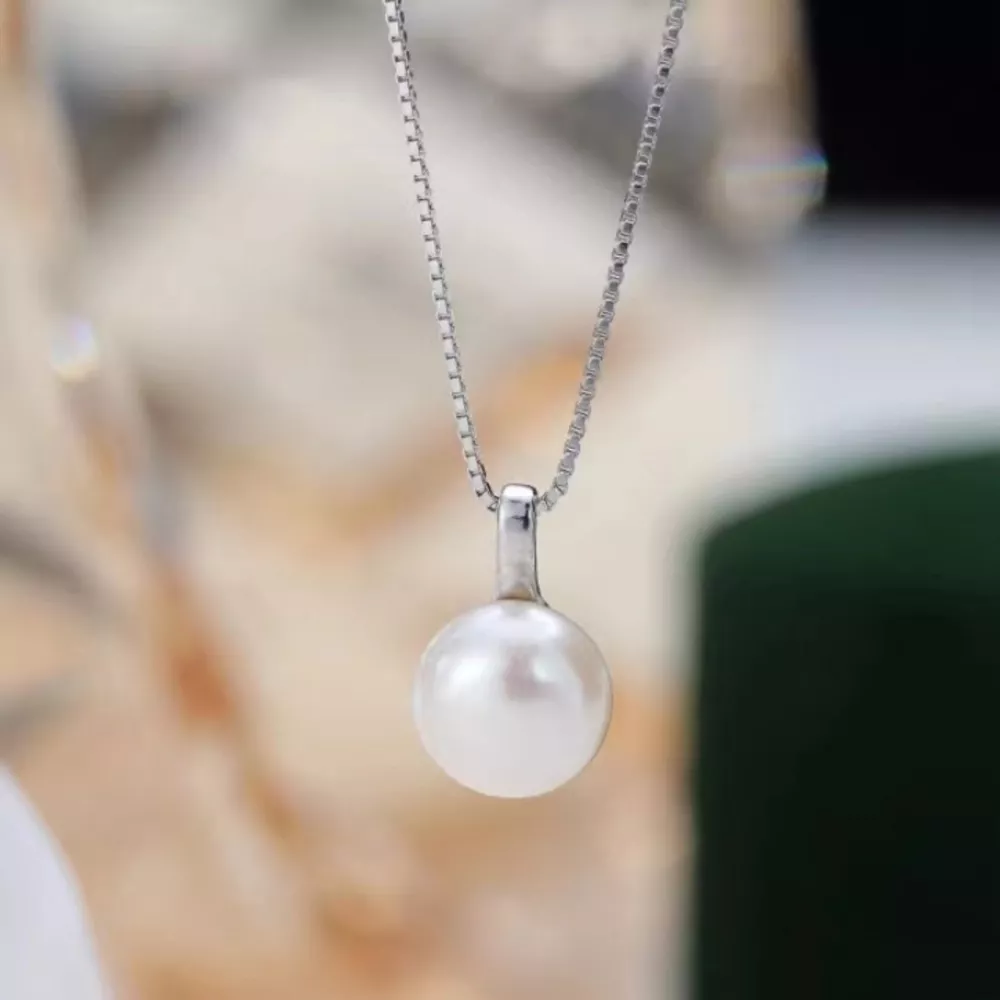 925 Sterling Silver Pearl Necklace, image 3